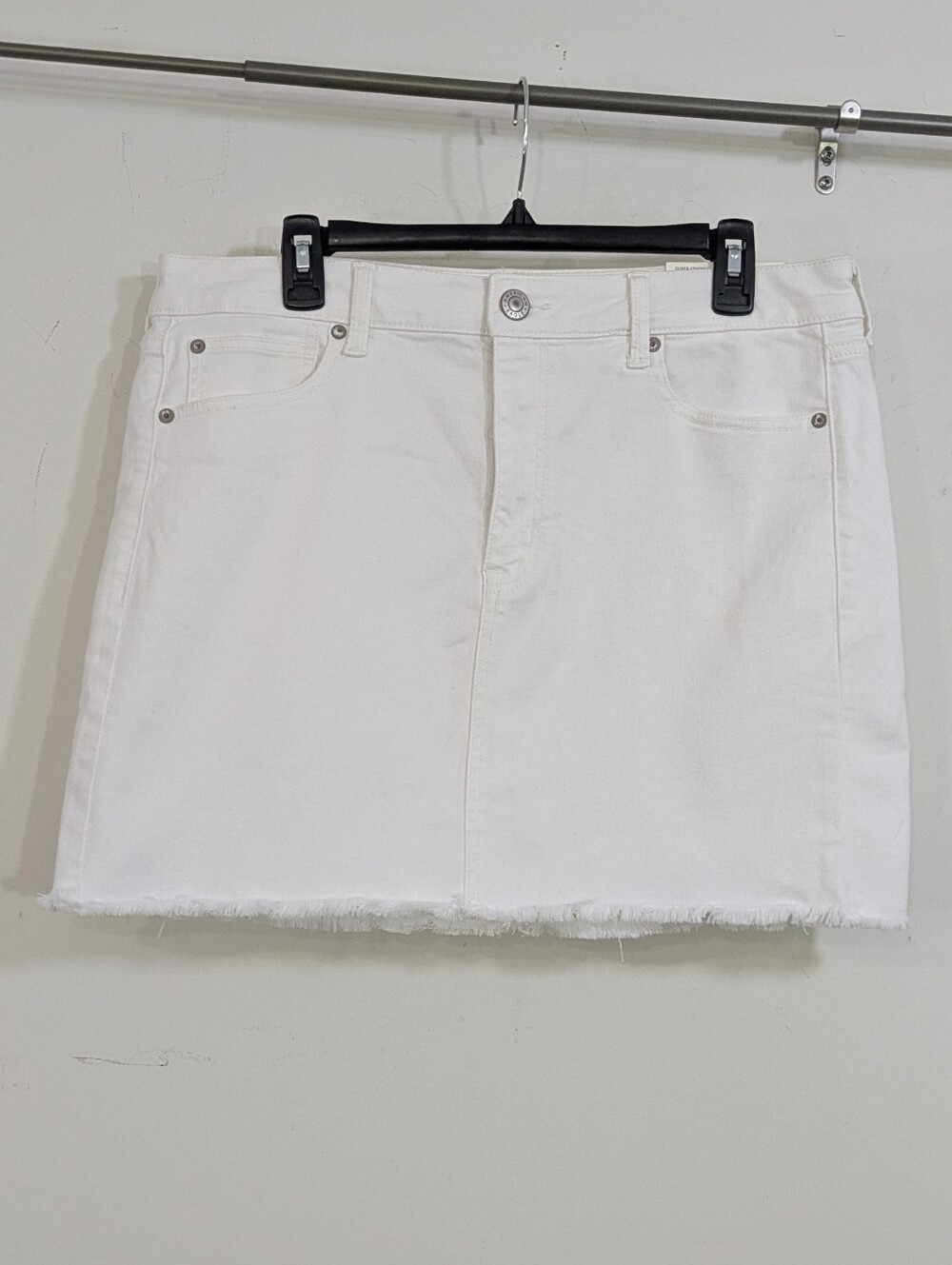 NEW American Eagle Outfitters White Denim Jean Mini Skirt - Size 16 Womens - Picture 2 of 7